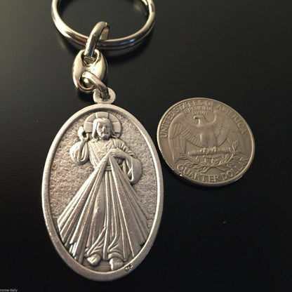 Blessed by Pope - Nice Key Ring - Keychain Divine Mercy | Catholically