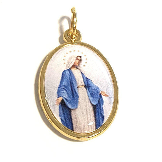 Blessed Mother Mary Miraculous Medal - Blessed By Pope - Pendant - Charm | Catholically