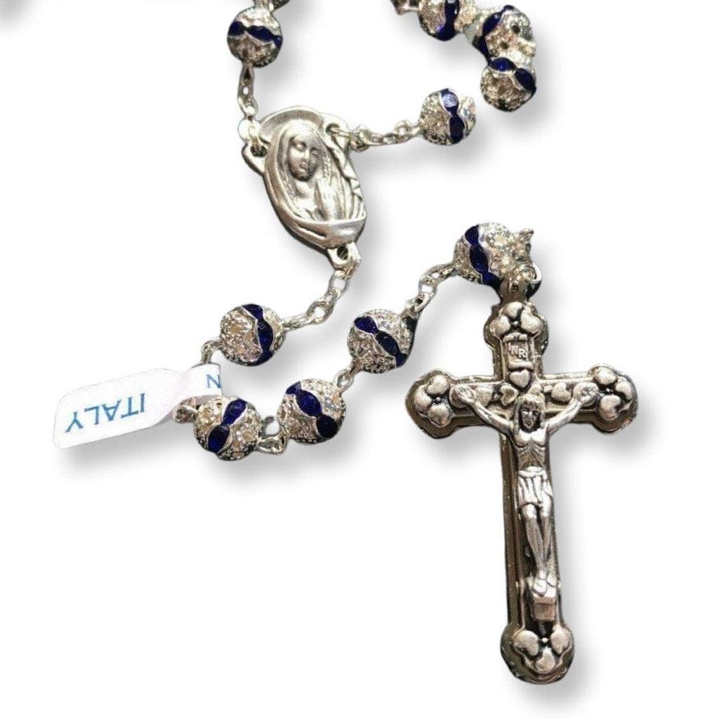 Blessed Virgin Mary - Bohemian Crystal Rosary - Rhinestone - Blessed By Pope | Catholically