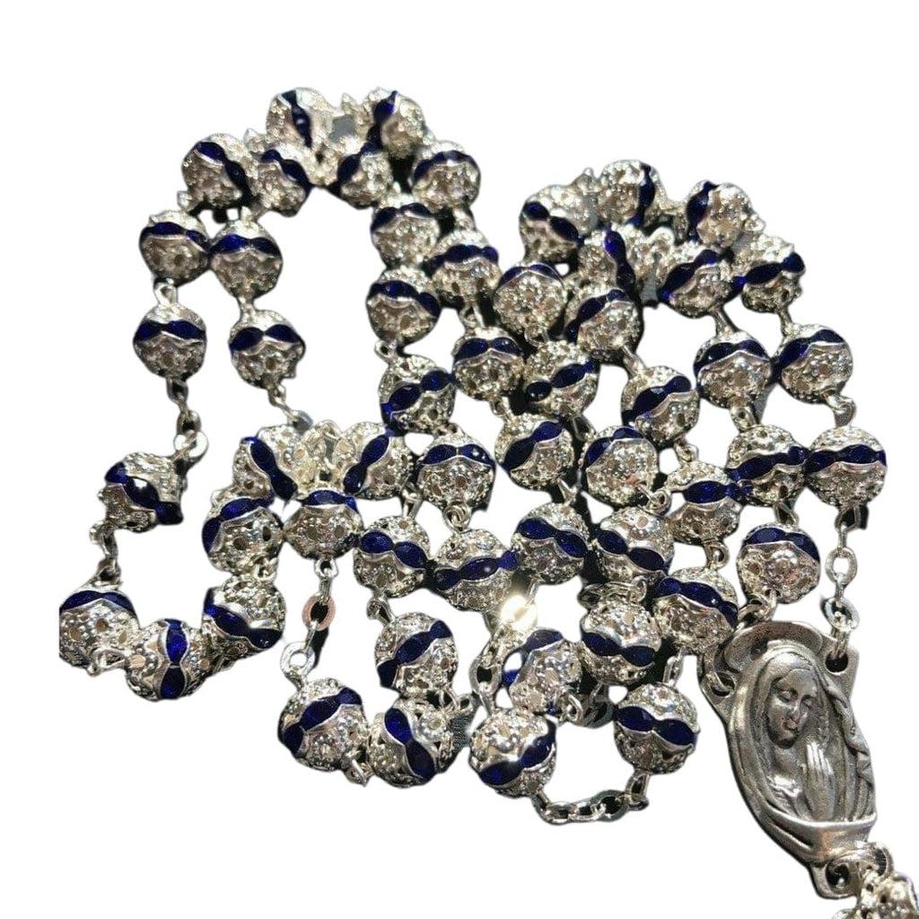Blessed Virgin Mary - Bohemian Crystal Rosary - Rhinestone - Blessed By Pope | Catholically