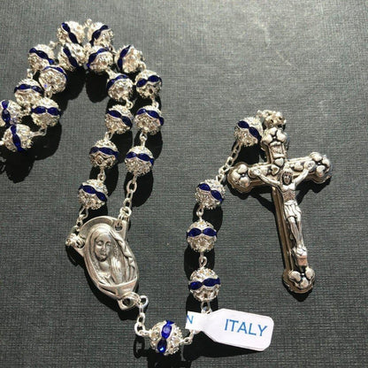 Blessed Virgin Mary - Bohemian Crystal Rosary - Rhinestone - Blessed By Pope | Catholically