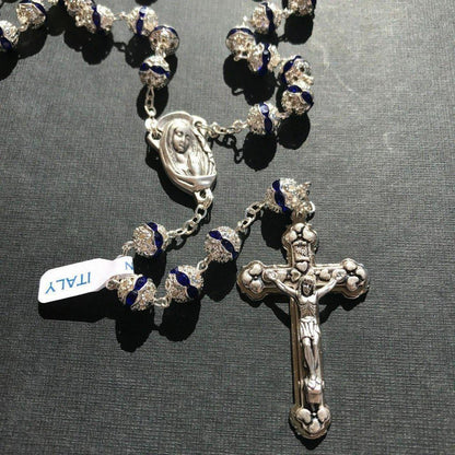 Blessed Virgin Mary - Bohemian Crystal Rosary - Rhinestone - Blessed By Pope | Catholically