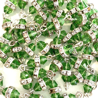 Blessed Virgin Mary - Shiny Crystal Rosary - Rhinestone - Blessed By Pope | Catholically