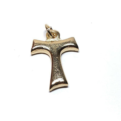 Blue Tau Cross Blessed by Pope Small Pax Et Bonum Franciscan Crucifix | Catholically