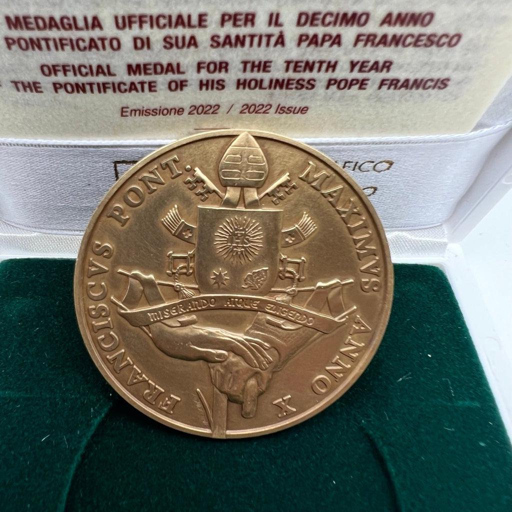Bronze Annual Papal Medal - Year 10 - 2022 Pope Francis Pontificate Mint | Catholically