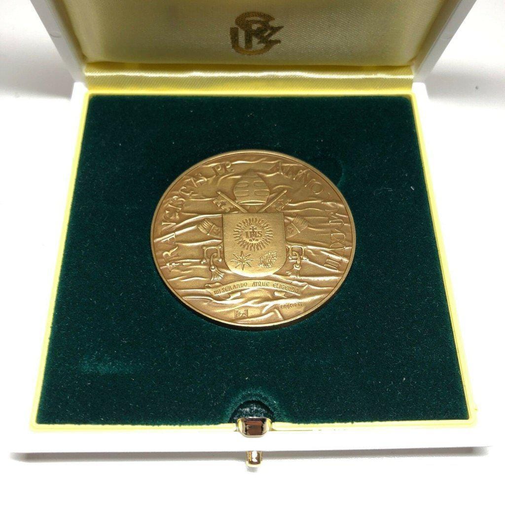 Bronze Annual Papal Medal - Year 5 - 2017 Pope Francis Pontificate Mint | Catholically