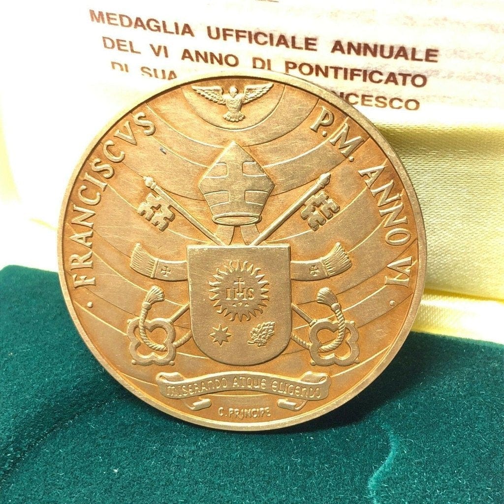 Bronze Annual Papal Medal - Year 6 - 2018 Pope Francis Pontificate Mint | Catholically