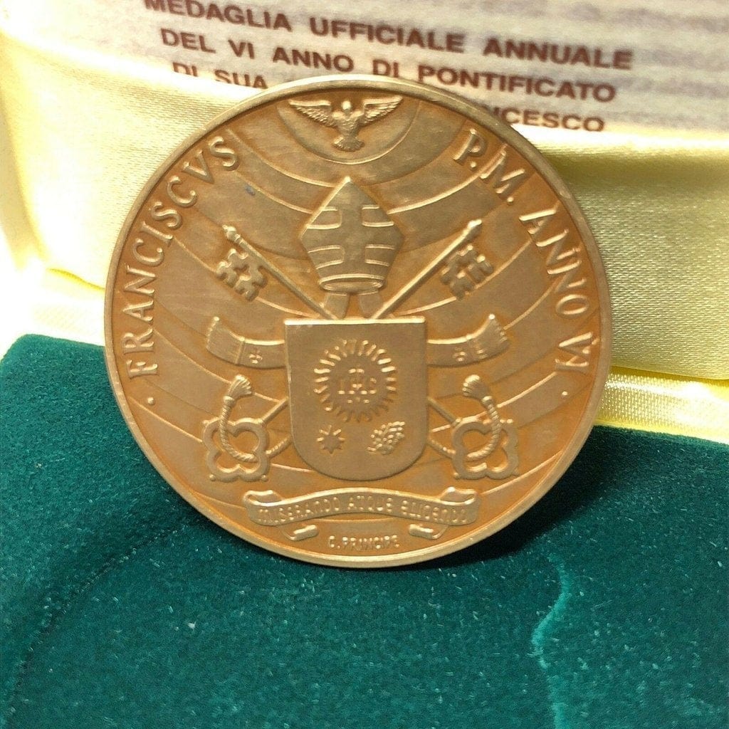 Bronze Annual Papal Medal - Year 6 - 2018 Pope Francis Pontificate Mint | Catholically