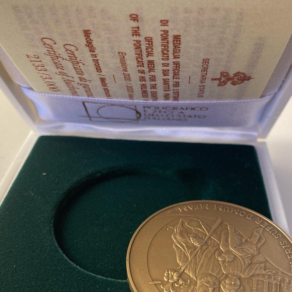 Bronze Annual Papal Medal - Year 8 - 2020 Pope Francis Pontificate Mint | Catholically