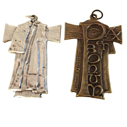 Bronze Crucifix - Franciscan - St.Francis Of Assisi - Medal - Pendant - Cross | Catholically