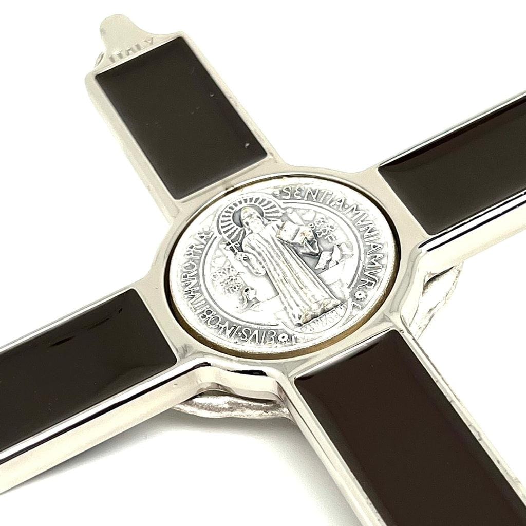 Brown 7.5" St. Benedict Cross Crucifix -Exorcism cross -Blessed -San Benito | Catholically