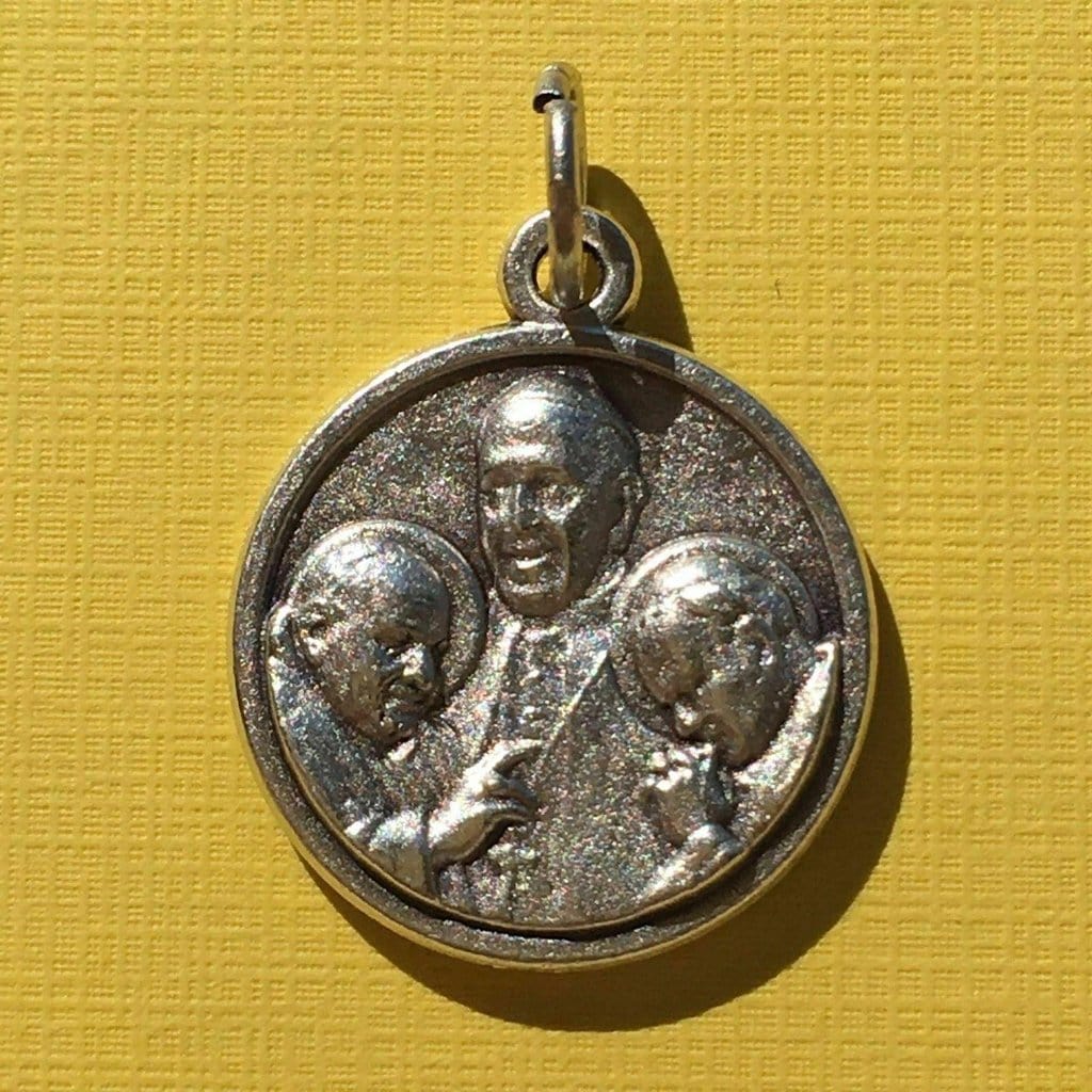 Canonization St. John XXIII & St. John Paul II + Pope Francis - Blessed Medal | Catholically