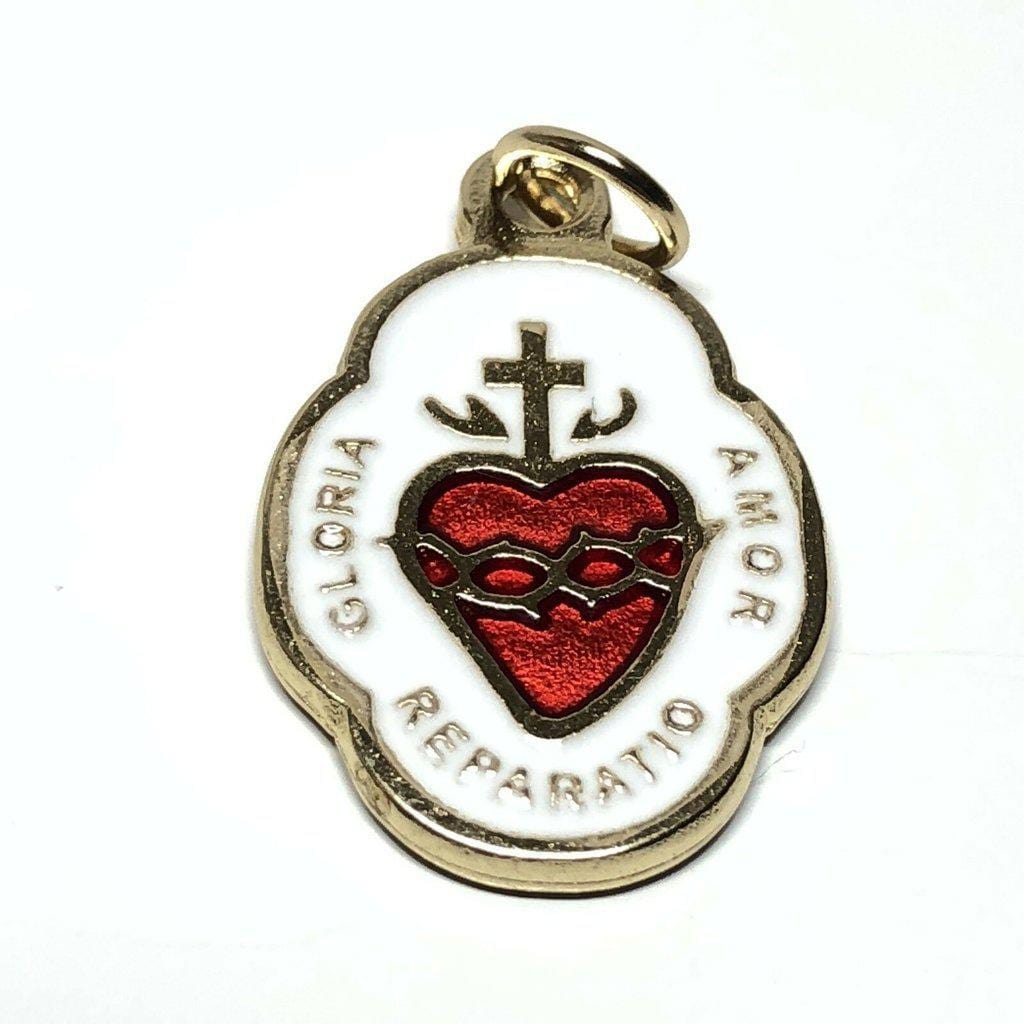 Catholic Heart of Jesus - Medal - Pendant - Charm- Blessed By Pope | Catholically