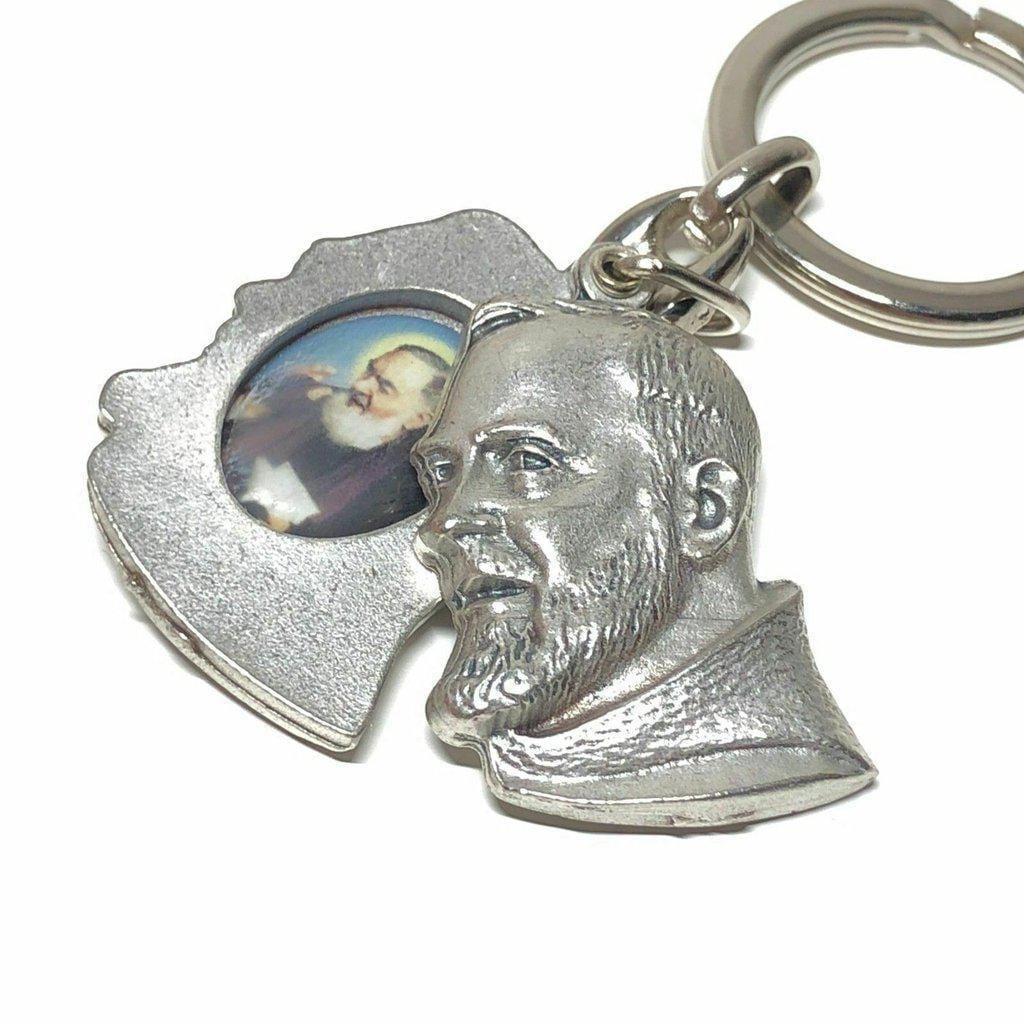 Catholic Religious Saint Padre Pio Cloth Relic Reliquary Slide Medal Locket | Catholically