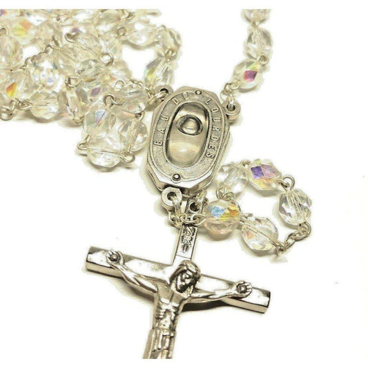 Catholic Rosary Lourdes Water Relic Medal - Blessed by Pope | Catholically