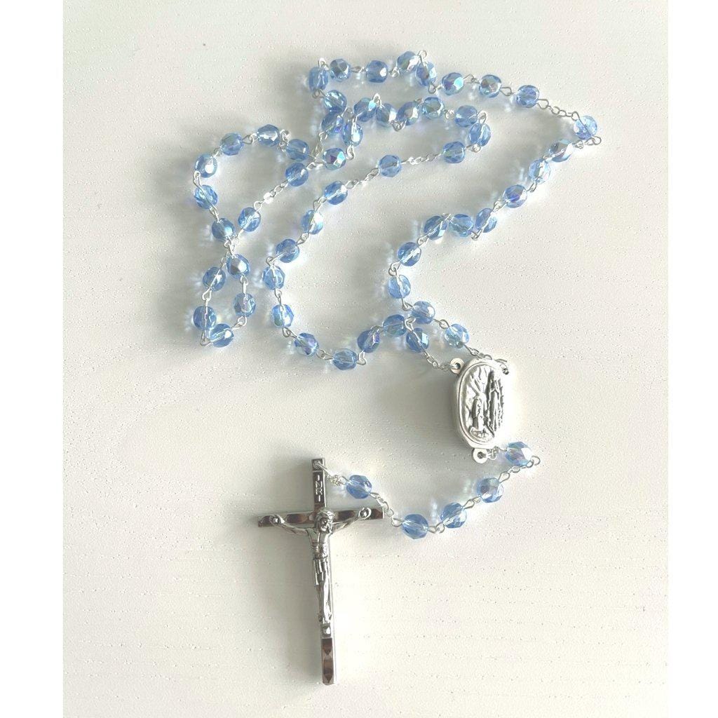 Catholic Rosary Lourdes Water Relic Medal - Blessed by Pope | Catholically