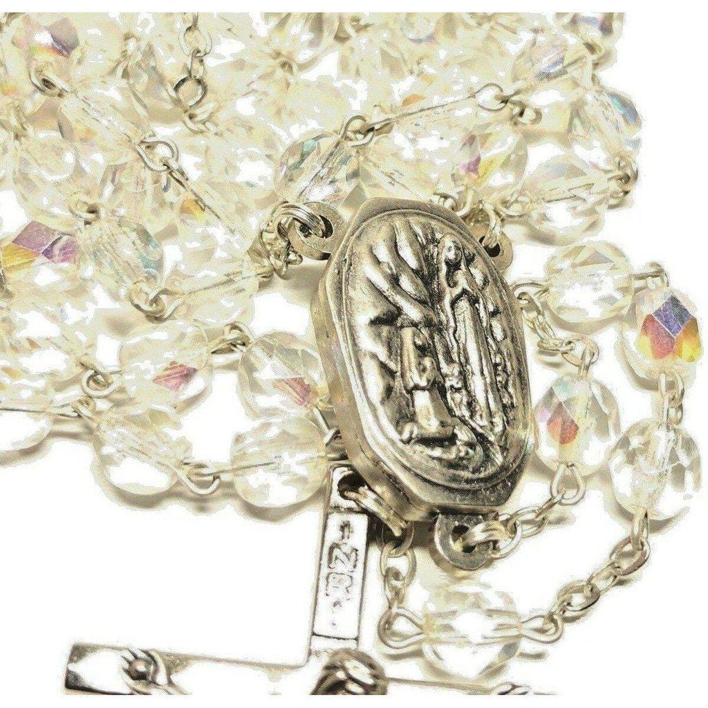 Catholic Rosary Lourdes Water Relic Medal - Blessed by Pope | Catholically