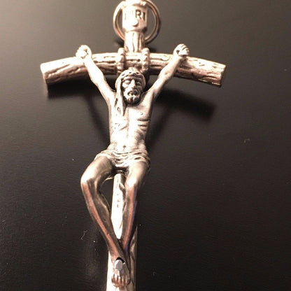 Catholic Wall Crucifix - Scorzelli 6" Cross- Blessed By Pope | Catholically