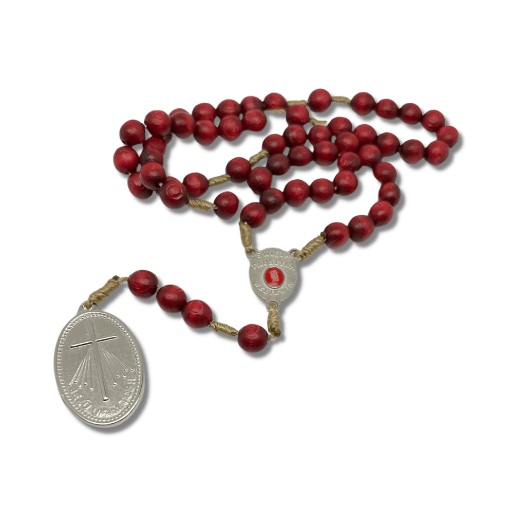 Chaplet with St. Faustina relic medal - Divine Mercy Rosary | Catholically