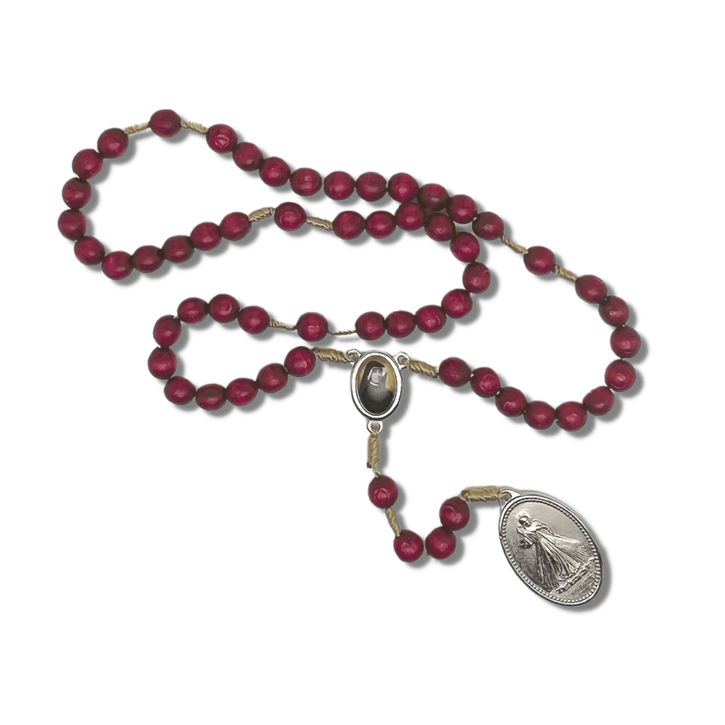 Chaplet with St. Faustina relic medal - Divine Mercy Rosary | Catholically