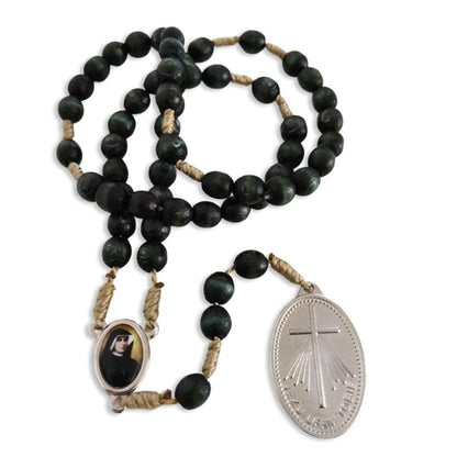 Chaplet with St. Faustina relic medal - Divine Mercy Rosary | Catholically