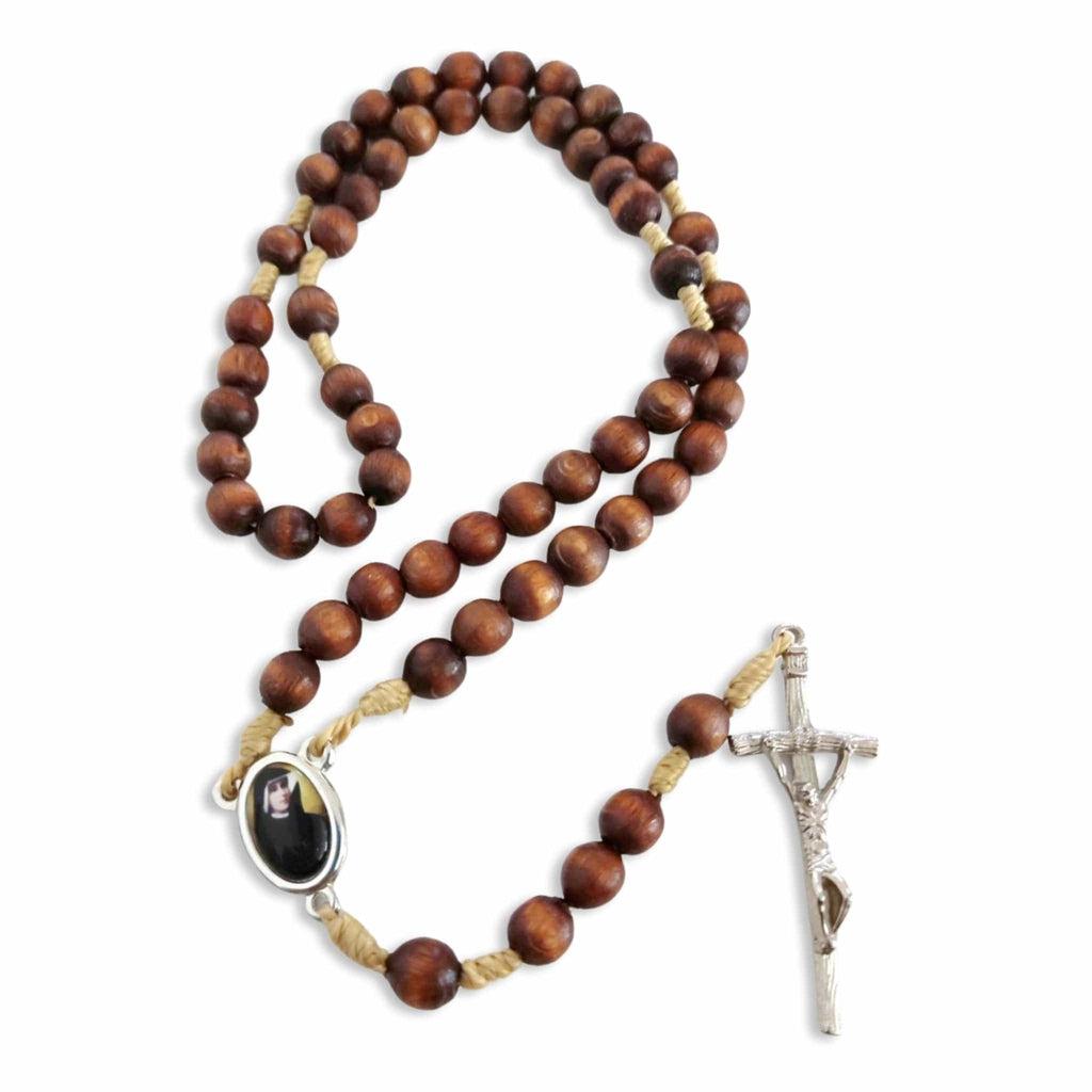 Chaplet with St. Faustina relic medal - Divine Mercy Rosary | Catholically
