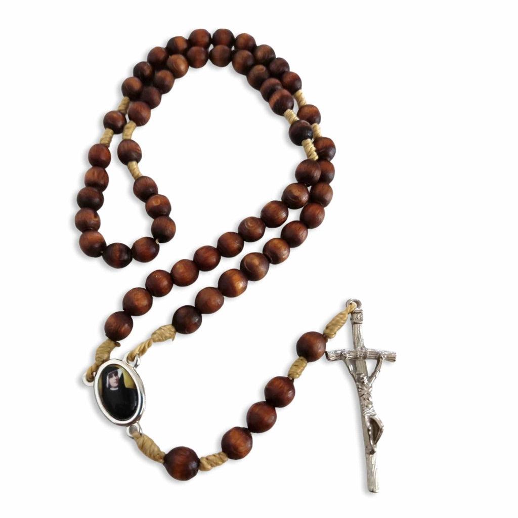 Chaplet with St. Faustina relic medal - Divine Mercy Rosary | Catholically