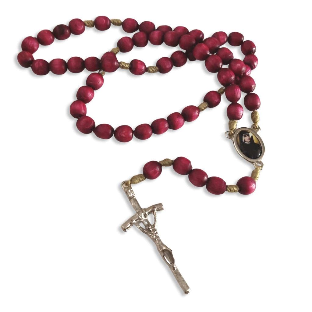 Chaplet with St. Faustina relic medal - Divine Mercy Rosary | Catholically