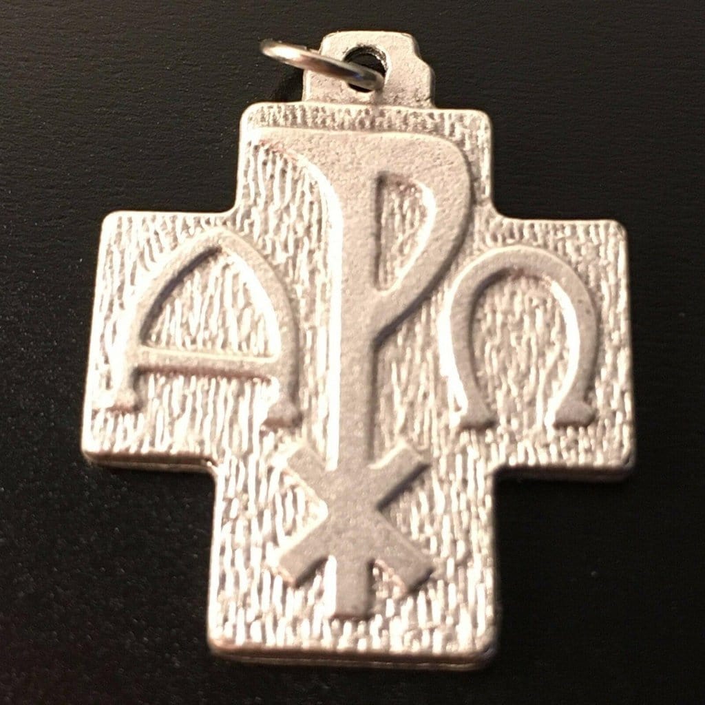 Chi Rho - Big 1" Cross - Crucifix - Medal - Pendant Blessed By Pope | Catholically