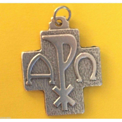 Chi Rho - Big 1" Cross - Crucifix - Medal - Pendant Blessed By Pope | Catholically