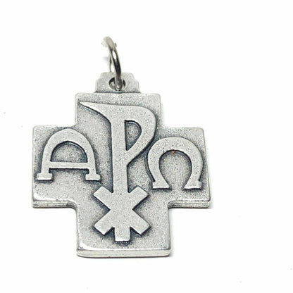Chi Rho - Cross Blessed by Pope - Catholic Medal  Pendant | Catholically