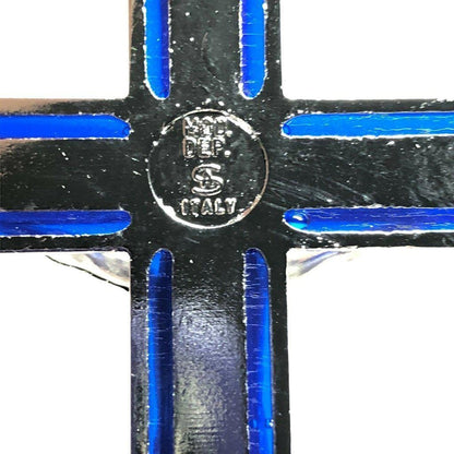 Colorful Blue & Red 5" 1/2 Crucifix - Cross Blessed By Pope | Catholically