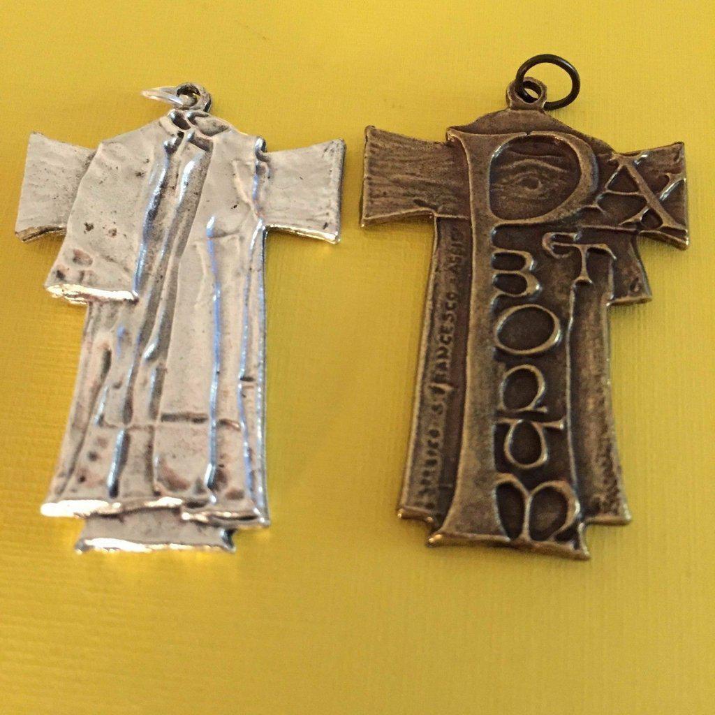Cross Charm Crucifix - Franciscan - St.Francis Of Assisi - Medal - Pendant | Catholically