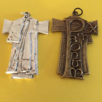 Cross Charm Crucifix - Franciscan - St.Francis Of Assisi - Medal - Pendant | Catholically