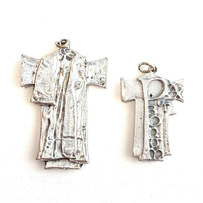 Cross Charm Crucifix - Franciscan - St.Francis Of Assisi - Medal - Pendant | Catholically
