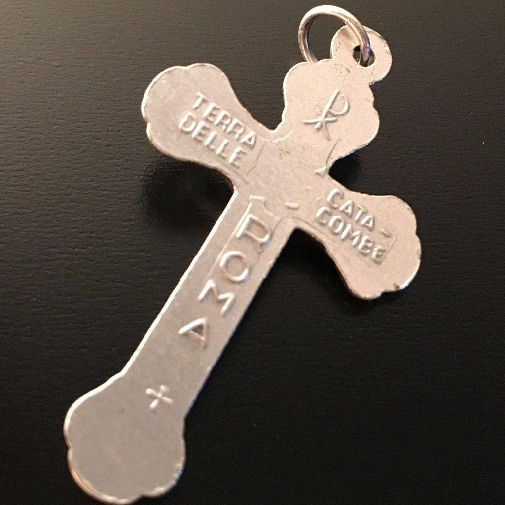 Cross / Crucifix Roman Catacomb Soil Relic Reliquary  Ground From Catacombs | Catholically
