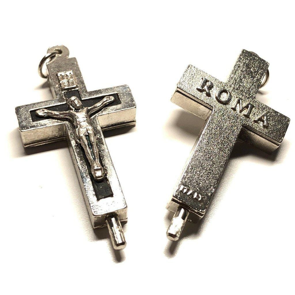 Cross / Crucifix Roman Catacombs Soil Relic Reliquary  Ground From Catacombs | Catholically