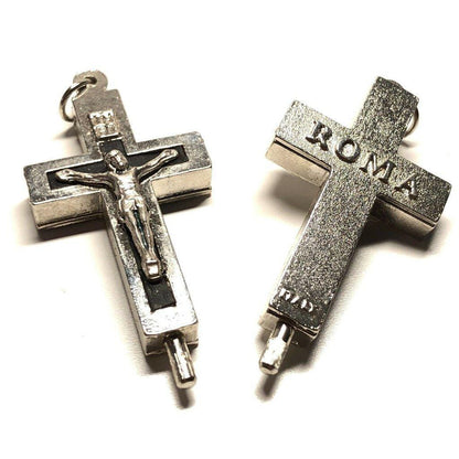 Cross / Crucifix Roman Catacombs Soil Relic Reliquary  Ground From Catacombs | Catholically