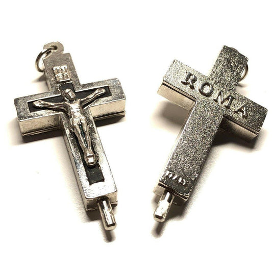 Cross / Crucifix Roman Catacombs Soil Relic Reliquary  Ground From Catacombs | Catholically