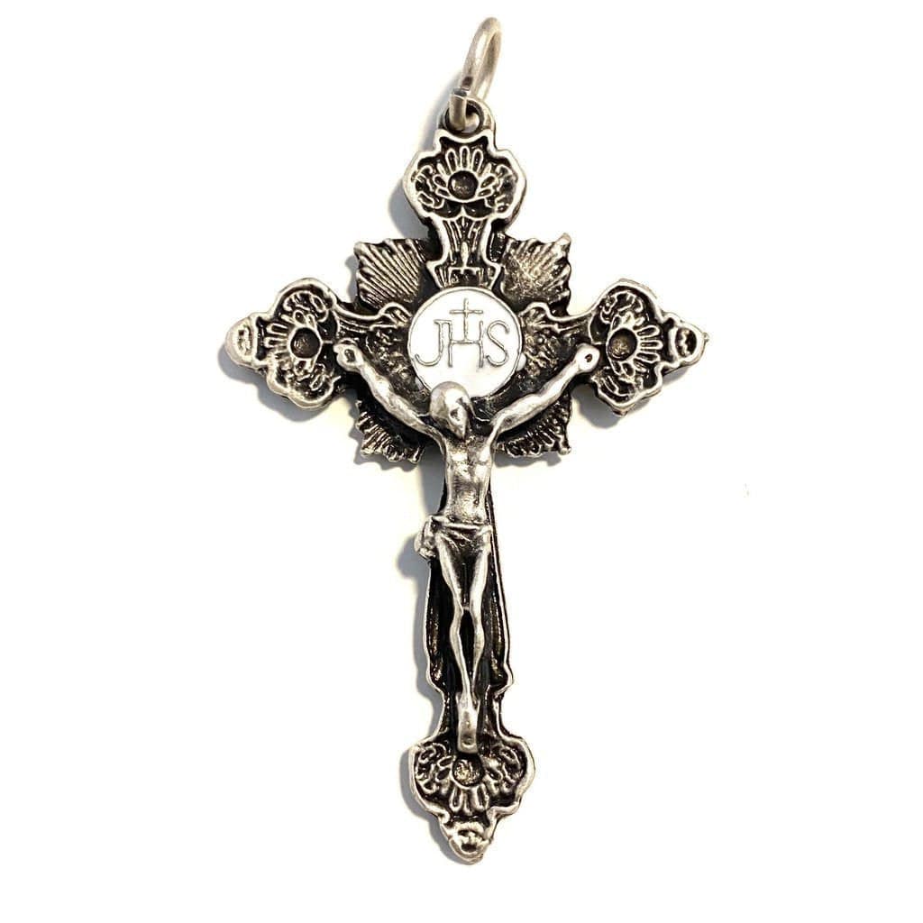 Cross Crucifix -Rosary Parts -Pendant Blessed by Pope | Catholically