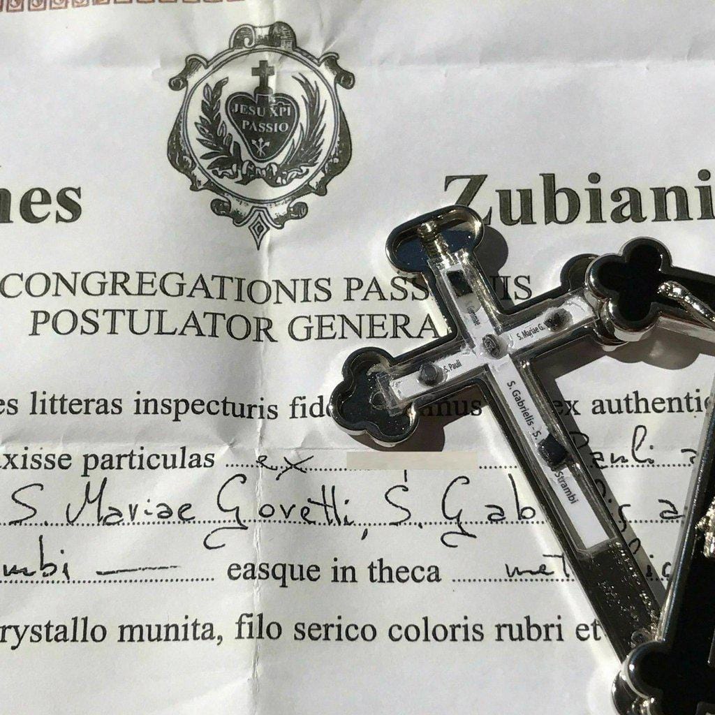 Crucifix 1St Class Reliquary W/ Relic Of 5 Passionists Saints -Cross | Catholically