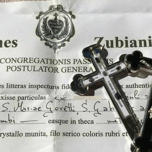 Crucifix 1St Class Reliquary W/ Relic Of 5 Passionists Saints -Cross | Catholically