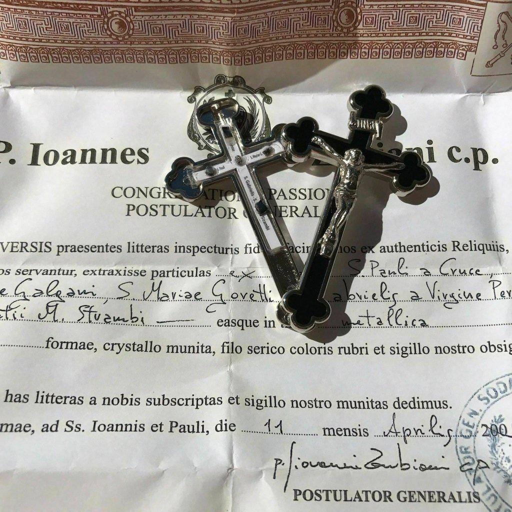 Crucifix 1St Class Reliquary W/ Relic Of 5 Passionists Saints -Cross | Catholically