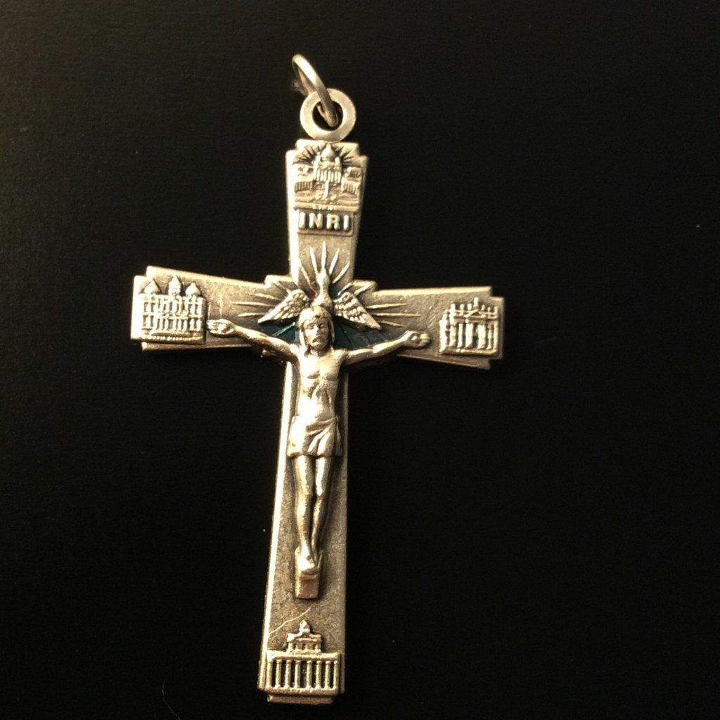 Crucifix - Blessed by Pope - Cross - Rosary Parts - Metal - Pendant | Catholically