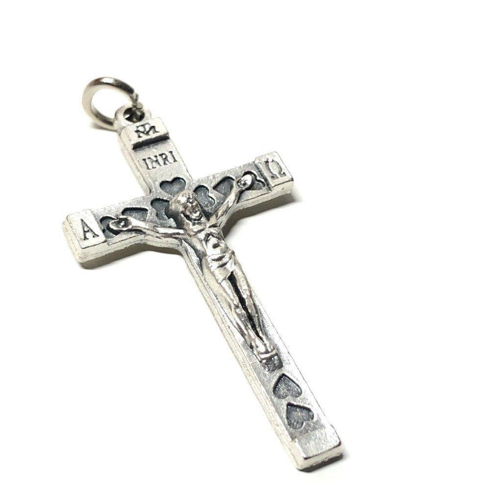 Crucifix - Blessed by Pope - Cross - Rosary Parts - Metal - Pendant | Catholically
