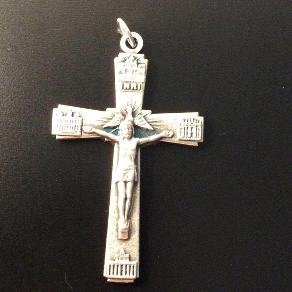 Crucifix - Blessed by Pope - Cross - Rosary Parts - Metal - Pendant | Catholically