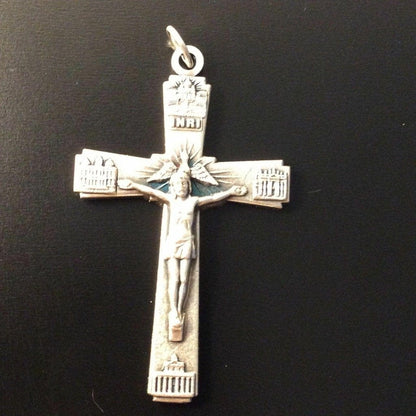 Crucifix - Blessed by Pope - Cross - Rosary Parts - Metal - Pendant | Catholically