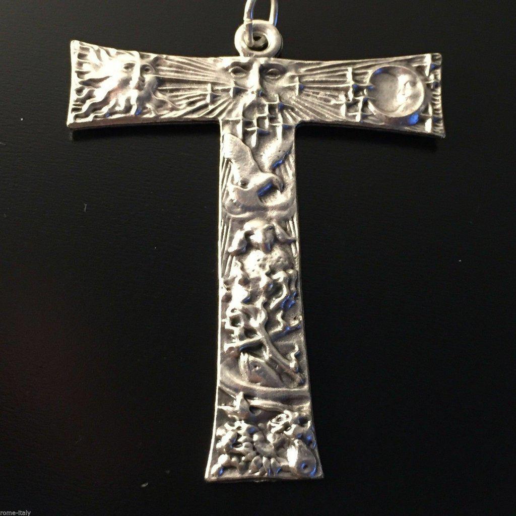 Crucifix - Franciscan Cross - St.Francis Of Assisi - Medal - Pendant - Tau | Catholically