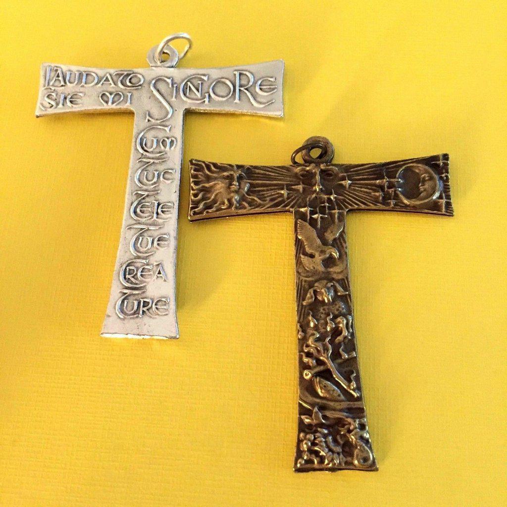 Crucifix - Franciscan Cross - St.Francis Of Assisi - Medal - Pendant - Tau | Catholically