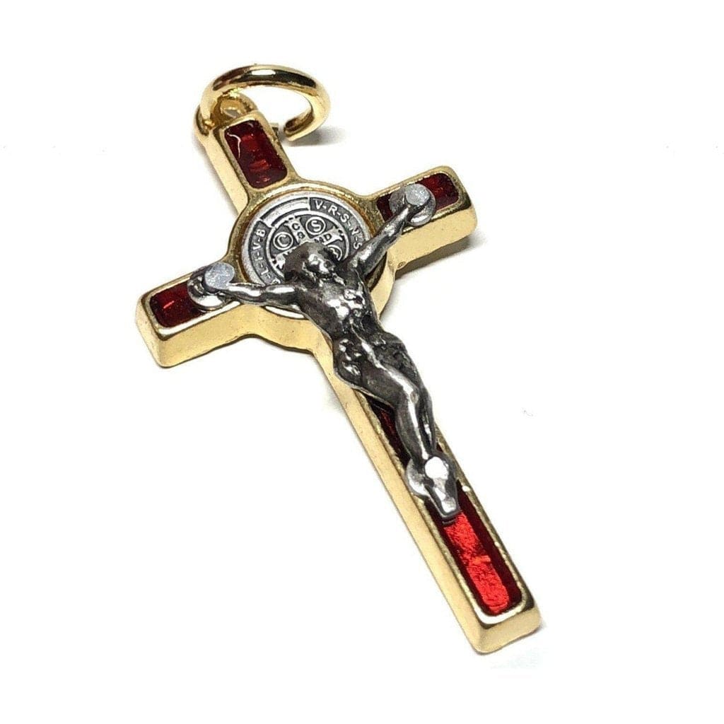 Cruz San Benito - Cross St. Benedict - Tiny Pendant - Rosary Parts - Crucifix | Catholically